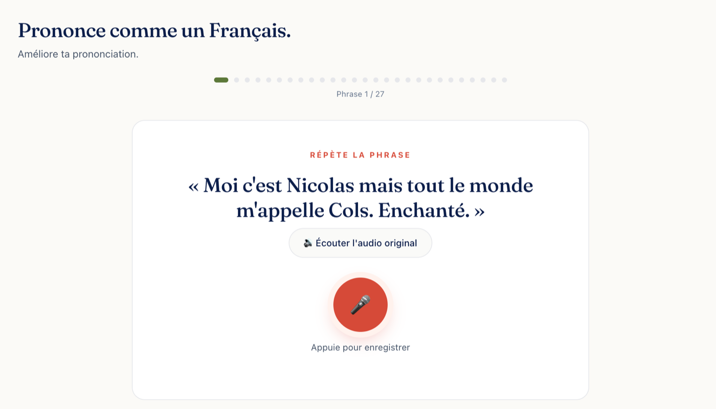 Prononciation notée mot par mot
