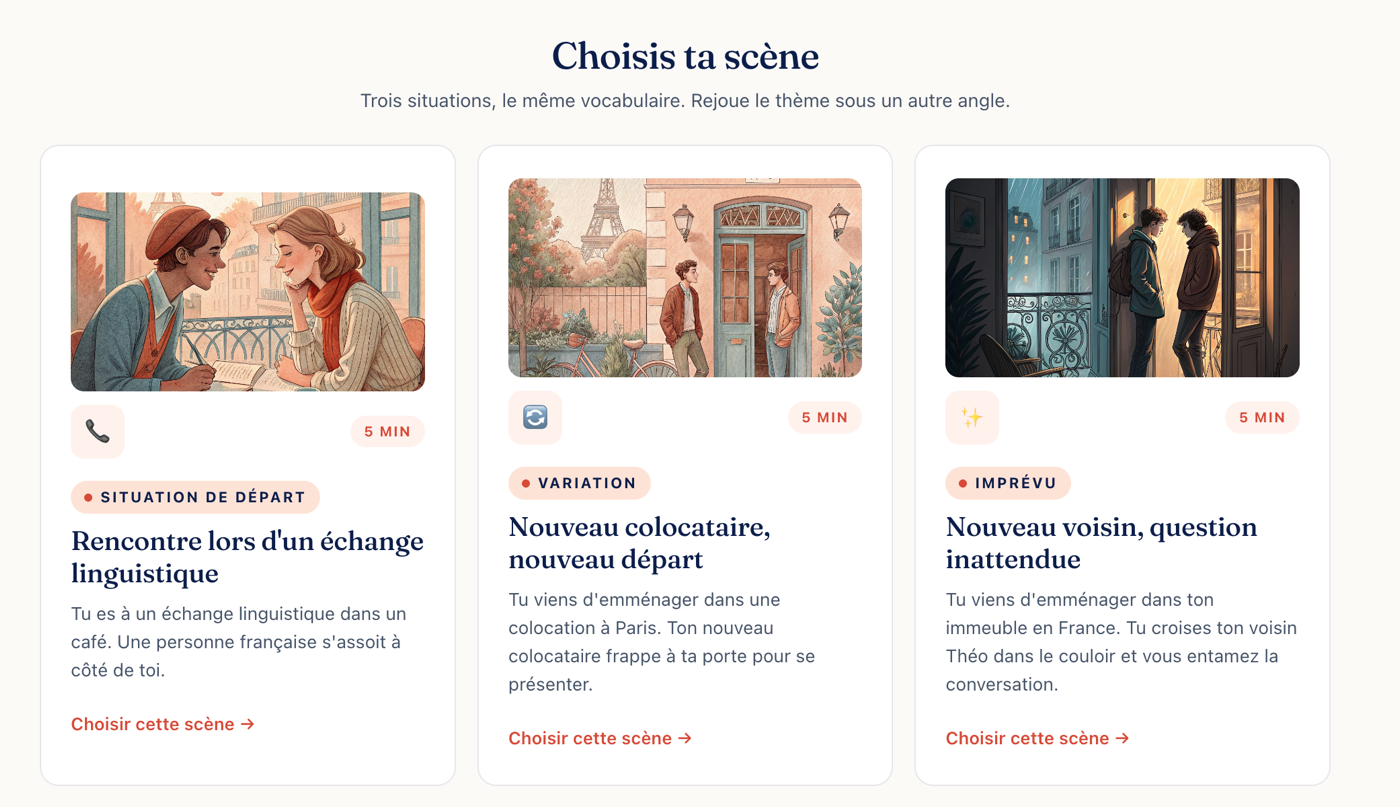 Jeux de rôle à l'oral