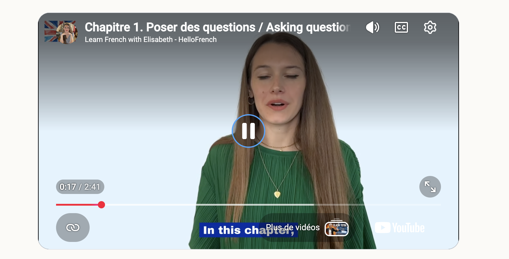 Vidéo Elisabeth en intro de chapitre