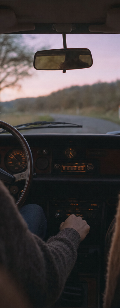 In the car
